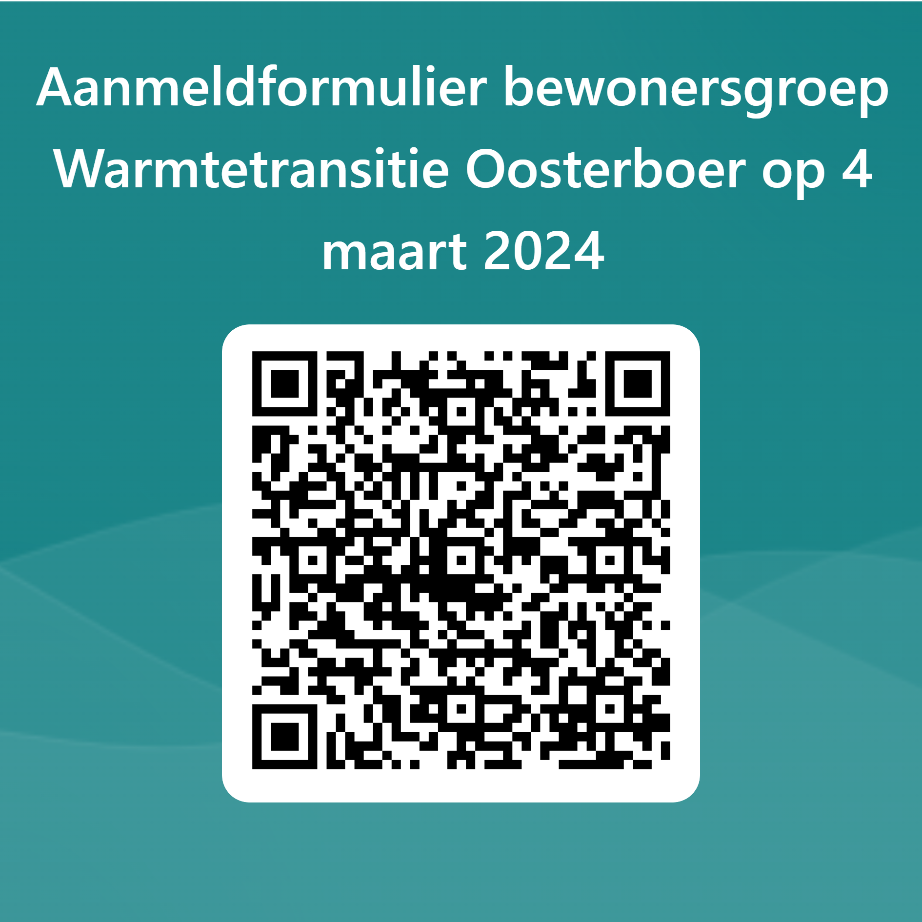 QRCode voor Aanmeldformulier bewonersgroep Warmtetransitie Oosterboer op 4 maart 2024