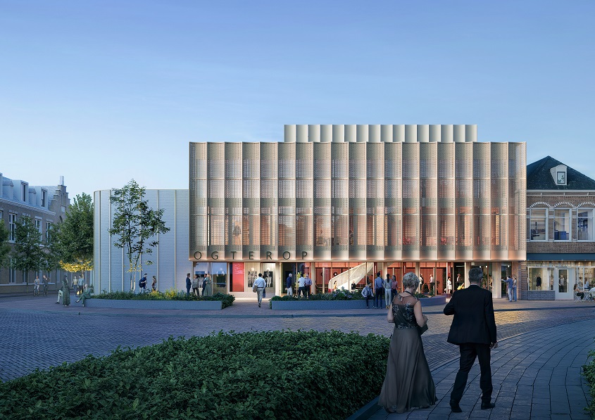 Ontwerp voorzijde Schouwburg Ogterop met nieuwe ingang